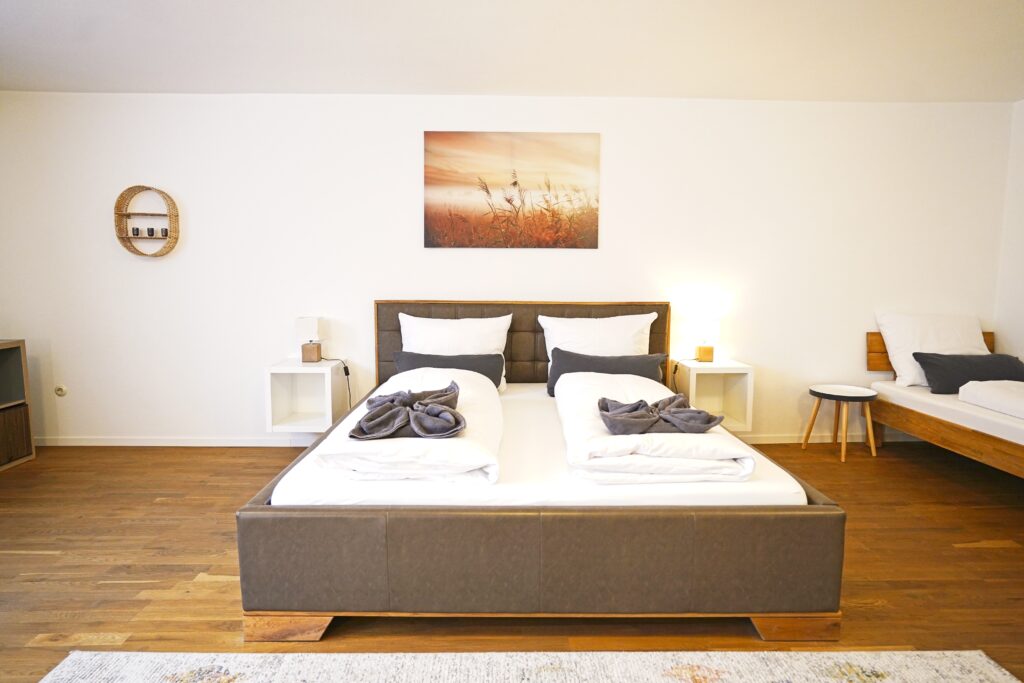 Schlafzimmer in der Ferienwohnung Erholungsreich in Kelheim