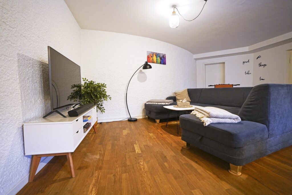 Wohnzimmer in der Ferienwohnung Erholungsreich in Kelheim
