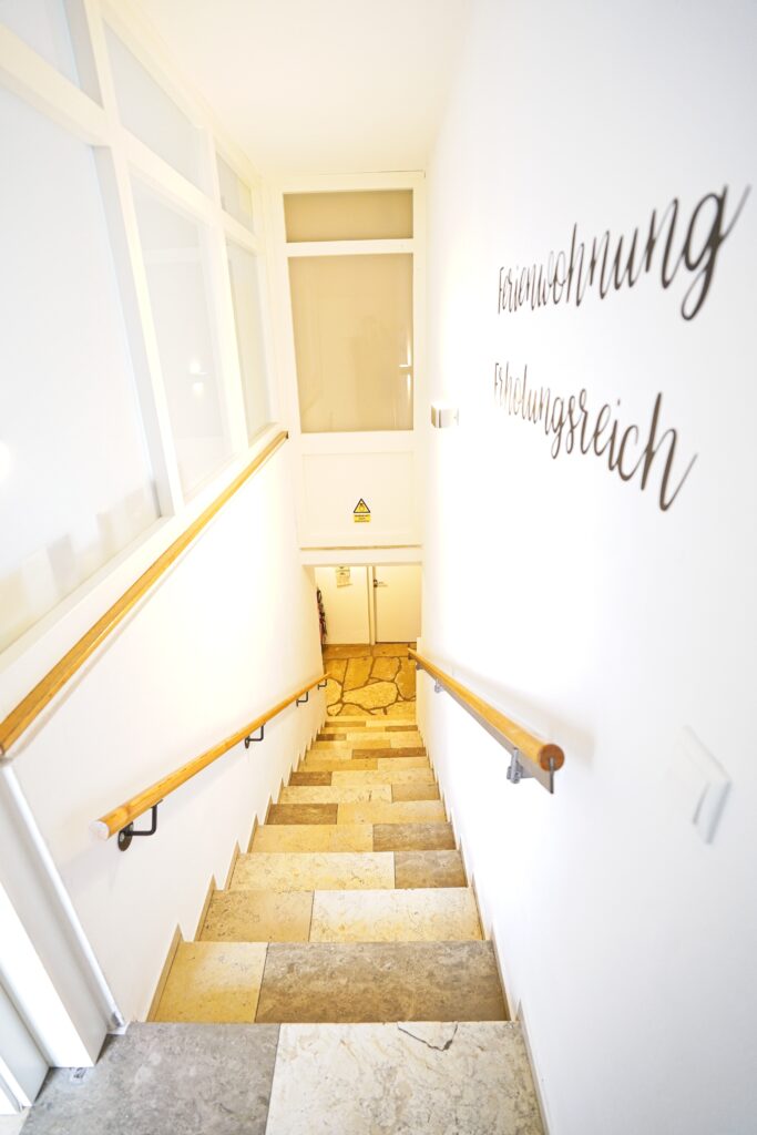 Treppe zur Ferienwohnung Erholungsreich in Kelheim