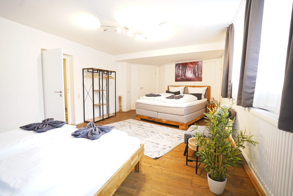 Schlafzimmer in der Ferienwohnung Erholungsreich in Kelheim