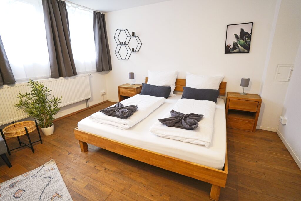 Schlafzimmer in der Ferienwohnung Erholungsreich in Kelheim
